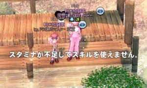 スタミナが不足してスキルを使えません。