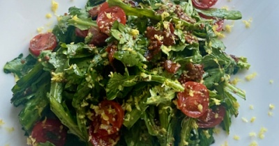 群馬県産春菊で！夫婦で一袋はペロリの春菊サラダ　ハニーマスタードレモン風味【PR】