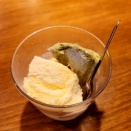 手作りバニラアイスと抹茶アイス