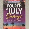 【コストコ】Fourth of July セールのチラシ【ハワイ】