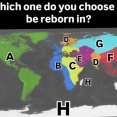 もし生まれ変わるなら、この世界地図のどの地域を選ぶ？　海外の反応。