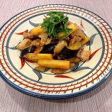 『豚肉と茄子と長芋の和風炒め』の画像