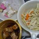 お正月残り物＆きゅうり粕漬け＆きつね足跡