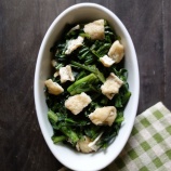 『レンジで★春菊と油揚げのお浸し【レシピ2430】#お弁当 #お弁当おかず #簡単レシピ #時短料理 #料理レシピ #電子レンジ料理 #レシピ #おかず #節約レシピ #春菊 #油揚げ #お浸し』の画像