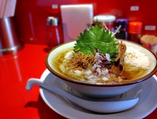 元祖羽村ラーメン マルフル食堂 市役所通り店@羽村市<限定・ニボコン冷麺>