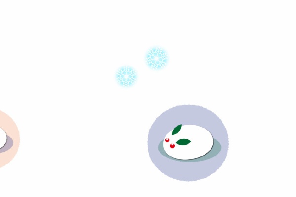 冬の挨拶に使える雪うさぎのイラスト 日日oekaki