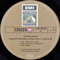 デュ・プレ、バレンボイムのブラームス/チェロソナタ第1、2番 DE EMI 1C 063-00 394 STEREO