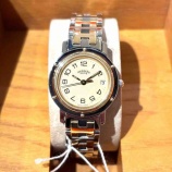 『【美品】HERMES クリッパー 人気なコンビバンド クリーム色文字盤【ヴィンテージ品】』の画像