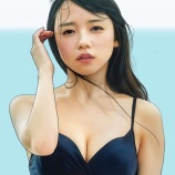 『齊藤京子さんの似顔絵を描きました』の画像