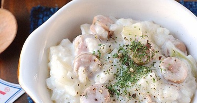 煮込み時間3分♡ウインナーで作る濃厚クリームリゾットが最高～♡　#PR