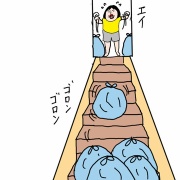 実家の階段の身代わりに…