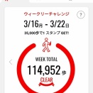 4日間で約115,000歩