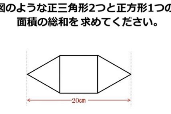 頭の体操 算数の良問です 面積の総和を求めましょう クリパラ