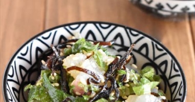 和えるだけの簡単おつまみ♡鯛の刺身の塩昆布和え