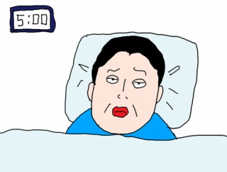 5時に起床する夫