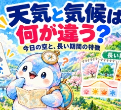 天気と気候は何が違う？ 「今日」と「長い特徴」の見方【地理総合】