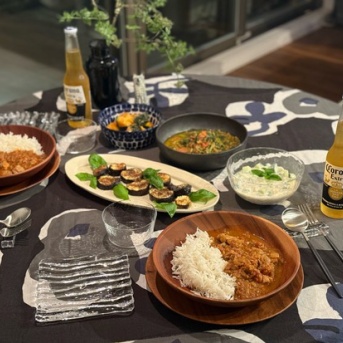 スパイスカレーの夜ごはん&楽天マラソン始まった