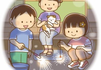 クリップアート 女の子の生活イラスト５ 買い物 シャンプー 電車に乗る 子供と動物のイラスト屋さん イラストレーターわたなべふみ のブログ