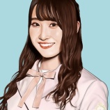 『日向坂46の潮紗理菜さんの似顔絵を描きました』の画像