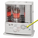 手回し発電付き「反射形ストーブ」