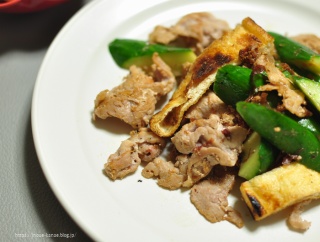 大体の感覚で作れるレシピ【豚肉ときゅうりとお揚げのおかか醤油和え】で晩ごはんと義母の近況など