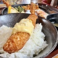 北斗市本郷2丁目 レストハウス いながわ その5 盛り合わせ定食(エビ・ハンバーグ)1,150円
