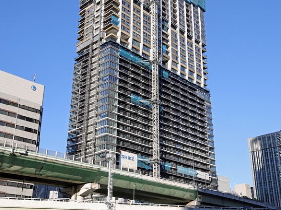 地上40階「パークタワー大阪堂島浜」の建設状況！途中フロアに三井のホテルが入る分譲タワマン（2025.11.29）