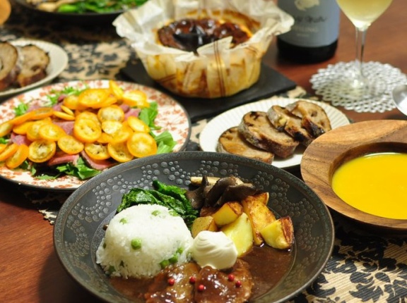 オット絶賛！！【牛タンシチュー焼き野菜と豆ごはん添え】と【熟成バスクチーズケーキ】で少し早めだけどバレンタイン晩ごはん（PR）