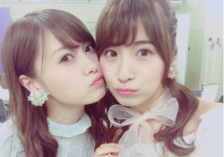 みさ先輩、そこ代われw まいやんがみさ先輩にチューした模様wwwww