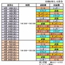 蕨東中テニスコート日程表　２０２５年５－６月（差替）