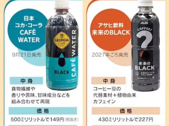 コカ･コーラ､コーヒー豆を使わない｢豆なしコーヒー｣に参入 9月に｢CAFE WATER(カフェウォーター)｣を発売へ