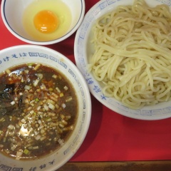 中華軽食 大勝軒＠祖師ヶ谷大蔵　「つけそば玉子入り、ミニ唐揚げ、ほか」