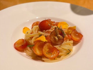 今年もおいしかったさくらんぼの冷製パスタ