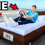 『毎朝コーヒーを配達してもらうのが高くなったのでベッドをレースカーに作り変えてみた』の画像