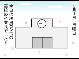 ①コン吉の卒業式