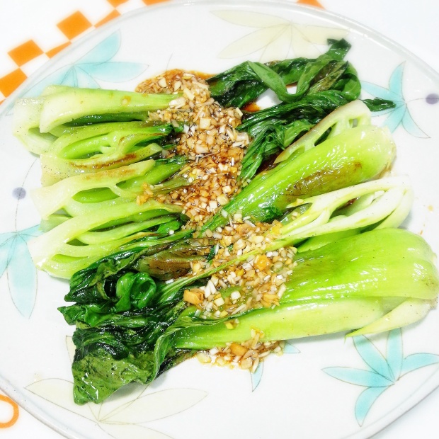 焼きチンゲン菜のネギだれ