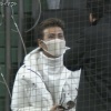 日ハム新庄ビッグボス、白のダウンでトライアウト視察