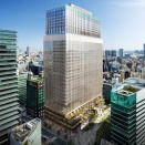 高さ約180m「京橋三丁目東地区市街地再開発事業」既存建物解体状況！建築計画のお知らせが設置されたホテル・住宅も入る京橋駅直結の再開発（2026.4.11）