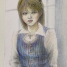 ここ一連の色鉛筆画ラスト1枚を出品しました