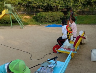 ラジオ体操無事終了