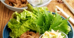 春野菜のコールスロー＆豚肉の大葉レタス包み