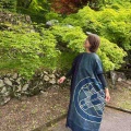 藍染の家紋ワンピースで旅へ