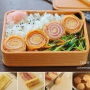 くるくる可愛い 油揚げとベーコンの信田巻き 豆苗レンジ蒸し 2品弁当 かめ代のおうちでごはん Powered By ライブドアブログ