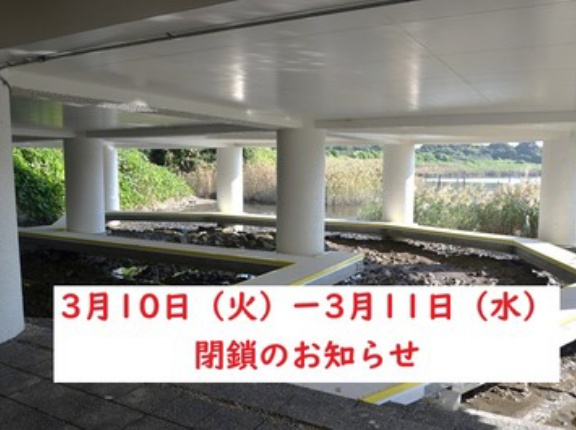 3/10-11がた潟ウォーク閉鎖のお知らせ