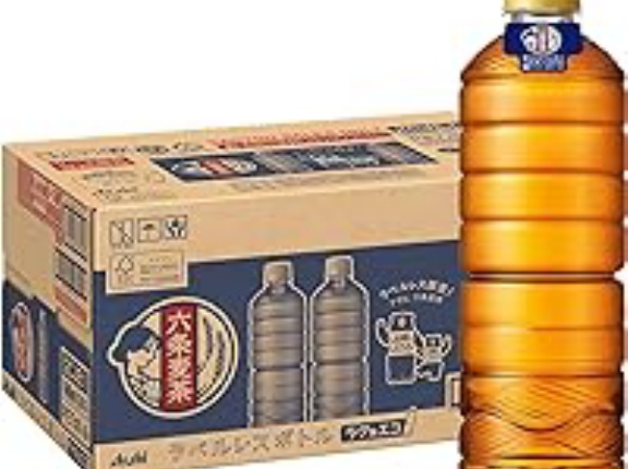 【1,416円】アサヒ 六条麦茶 ラベルレスボトル 660ml&times;24本がクーポン＆タイムセール特価。小さいシールあり