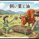 飼い葉と油