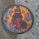 那覇　シーサーのマンホールを見る（3日目：最終日）