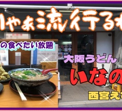 【西宮　グルメ】和上町の　大阪うどん　いなの路　西宮えびす店！【関西　兵庫】