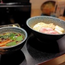 鴨中華そば 楓@八王子市<炭火鴨肉手もみつけめん(醤油)>