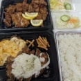 西大路御池「ハイライト食堂御池店」の【若鶏唐揚げ・チキンカツハーフ＆ハーフ（おろしポン酢・チーズ）】を「Ubereats」で注文した